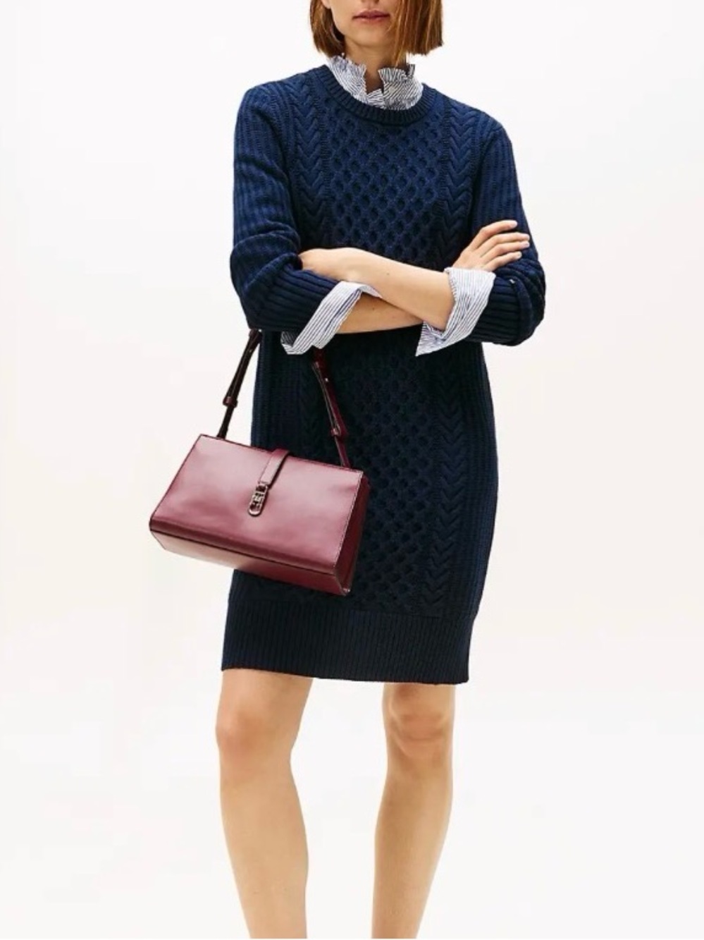 Tommy Hilfiger Cable Knit Sweater Dress